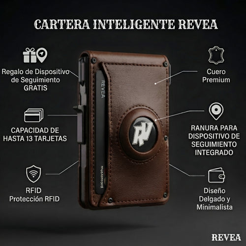 REVEA Cartera inteligente marrón