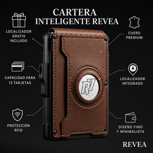 REVEA Cartera inteligente marrón