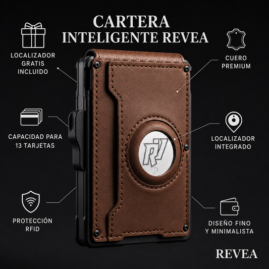 REVEA Cartera inteligente marrón