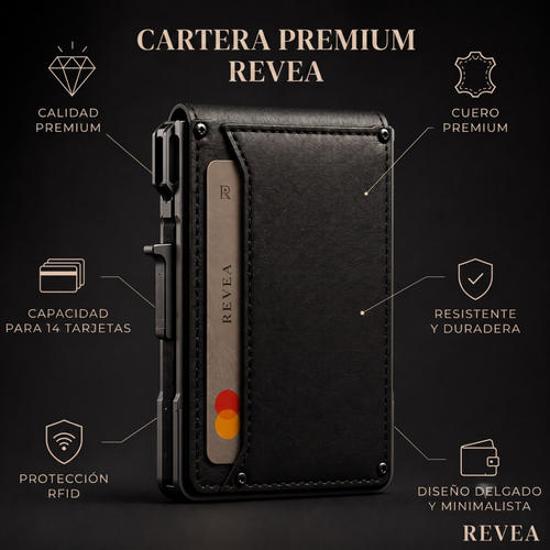 Cartera Revea Premium NEGRA