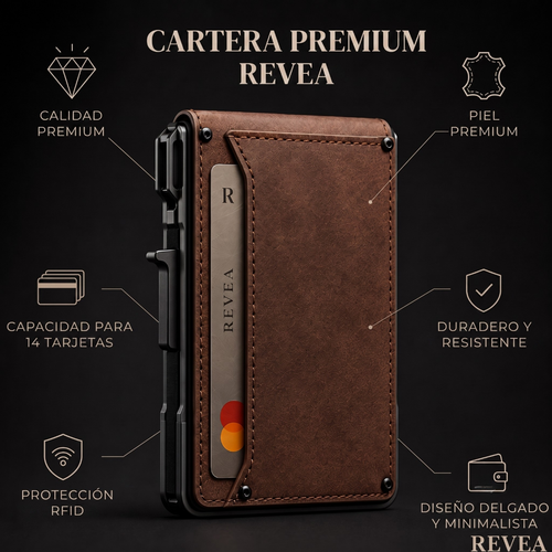 Cartera Revea Premium marrón